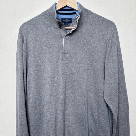 Brooks Brothers Mens Medium Supima Cotton Half Zip Sweater - Picture 2 of 13